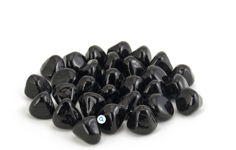 Peterson Gas Logs - DIAMOND NUGGETS DEEP BLACK--40 LB BUCKET - GLD40DB