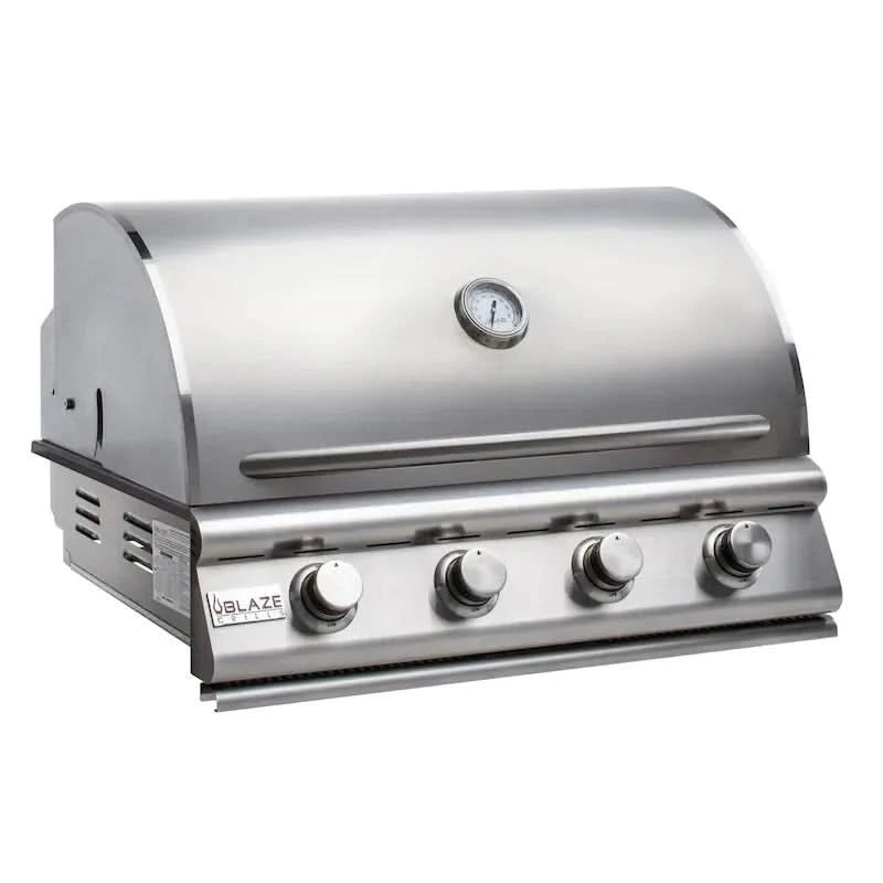 Blaze Outdoor Standard Package Prelude 32-inch 4 Burner Grill with Cover, Stainless Steel Access Door and Double Side Burner LP