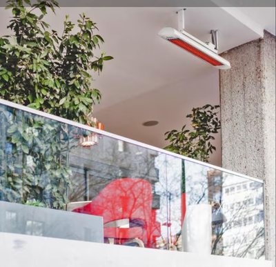 Bromic Heating - 36-Inch Ceiling Mount Tube Suspension Kit for Tungsten Electric Heaters - White - BH3130006