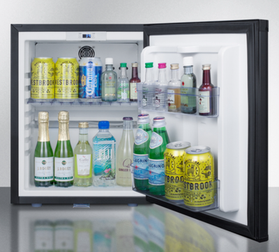 Summit - 16 Compact Minibar in black with front lock - MB12B