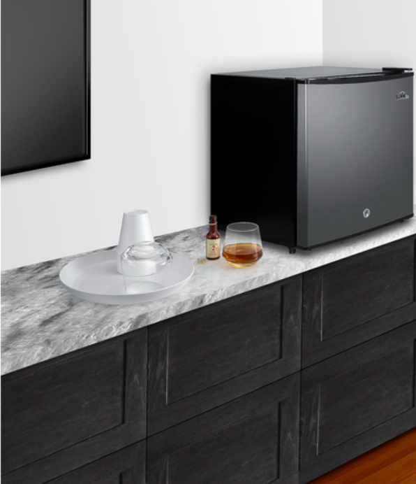 Summit - 18 Wide Compact Minibar with stainless steel door and front lock - MB42SS