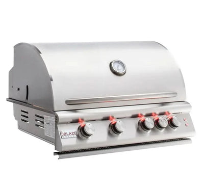 Blaze Outdoor Standard Package LTE 32-inch 4 Burner Grill with Rotisserie, Cover and Side Burner NG