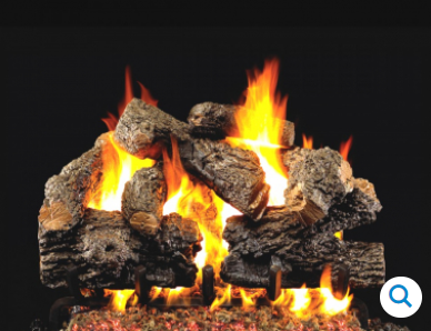 Peterson Gas Logs - 30" CHARRED RUGGED SPLIT OAK LOGS ONLY -CHRRSO30