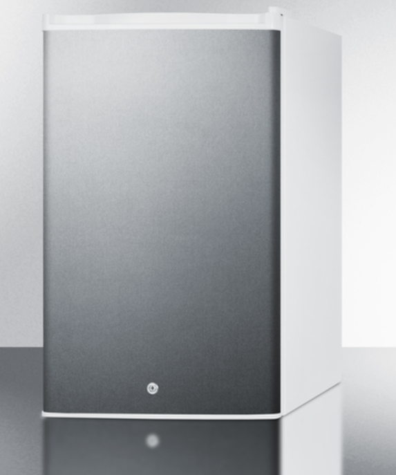 Summit Commercial - Freestanding 17 Compact All-Refrigerator in stainless steel with digital thermostat - FF31L7SS