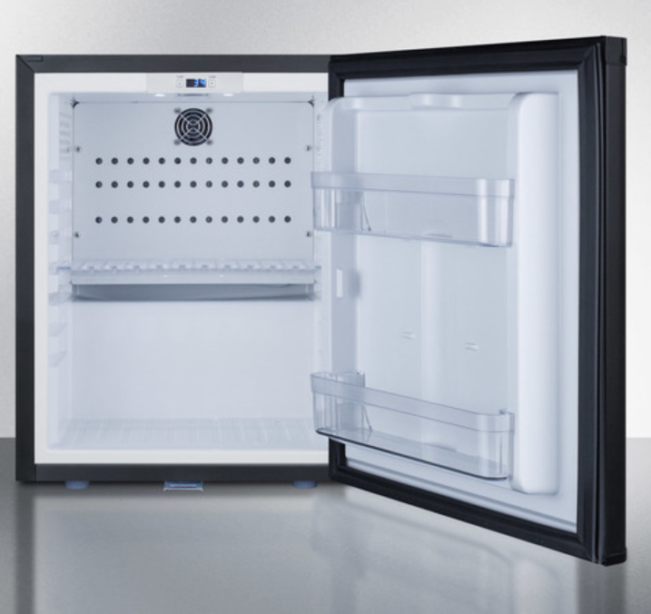 Summit - 16 Compact Minibar in black with front lock - MB12B