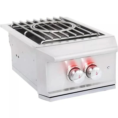 Blaze Outdoor Premium Package LTE 34-inch 3 Burner Grill with Cover, Trash Drawer, Stainless Steel Door and Refrigerator NG