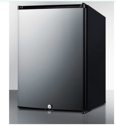 Summit - 16 Wide Compact Minibar with stainless steel door and black cabinet - MB26SS