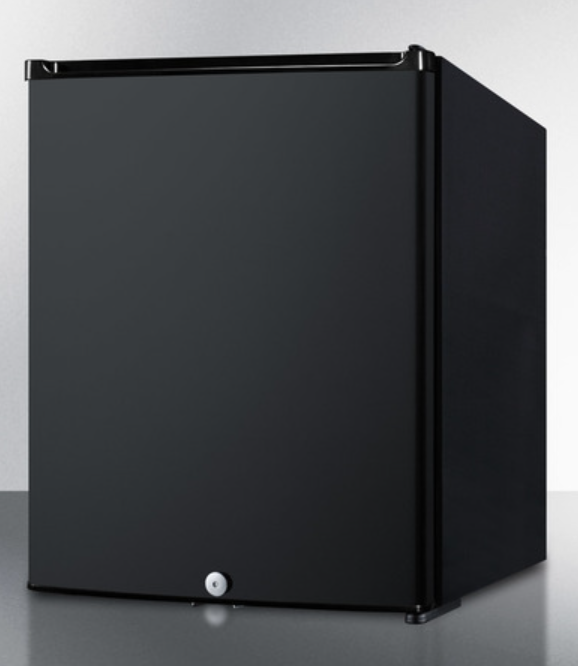 Summit - 16 Compact Minibar in black with front lock - MB12B