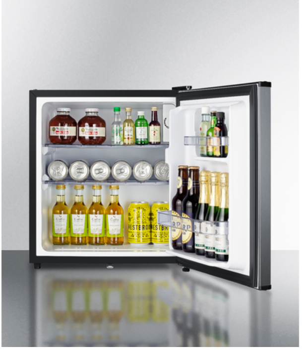 Summit - 18 Wide Compact Minibar with stainless steel door and front lock - MB42SS