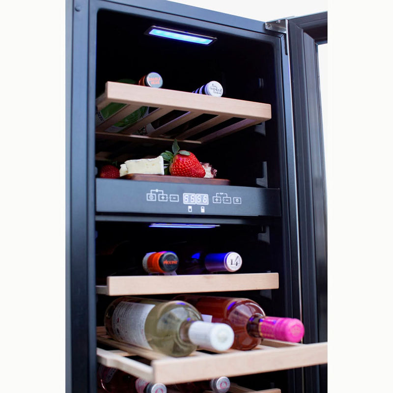 TrueFlame 15" Outdoor Rated Dual Zone Wine Cooler- AMD-RFR-15WD