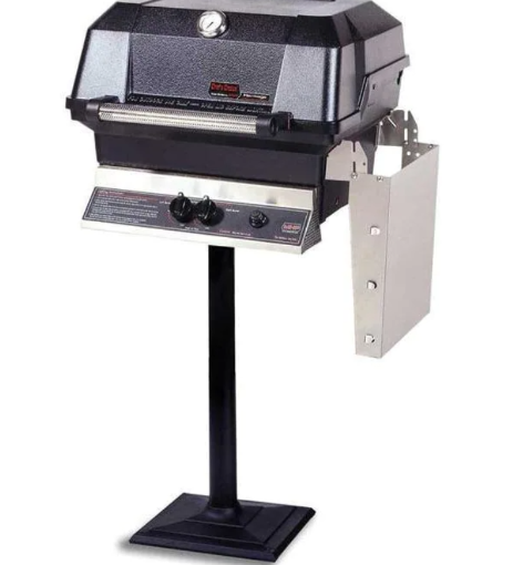 MHP Grill 23" Built-In W/ Stainless Steel Grids, Standard Burners, Cast Aluminum in Natural Gas + MHP Bolt-Down Patio Base for MHP BBQ Grills - JNR4DD-N + MPB