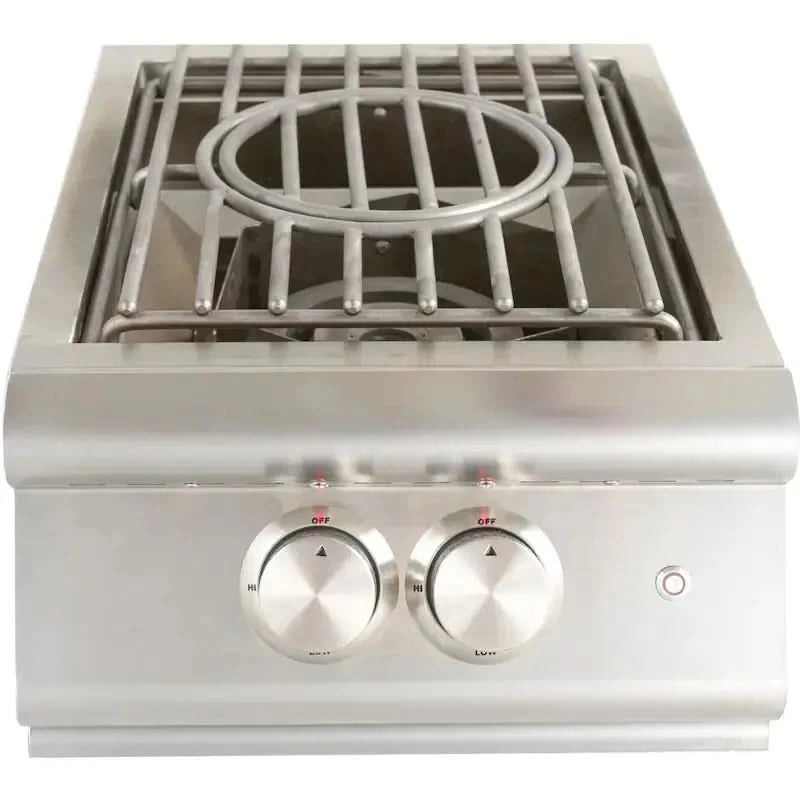 Blaze Outdoor Premium Package LTE 40-inch 5 Burner Grill with Stainless Steel Access Door, Cover, Refrigerator, Power Burner and Trash Can LP