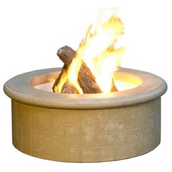 American Fyre Designs 39 Inch Round El Dorado Firepit, Black Lava, Natural Gas- 681-BA-11-M6NC