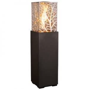 American Fyre Designs 16 Inch Square Magnolia Lantern, Black Lava, Natural Gas- 716-BA-11-M1NC