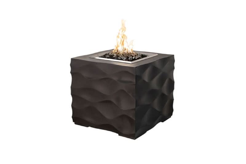 American Fyre Designs 22 3/4 Inch Voro Cube Firetable, Smoke, Natural Gas- 726-SM-11-M2NC