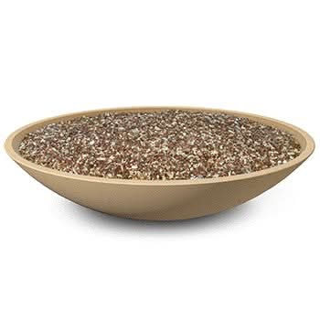 American Fyre Designs 48 Inch Marseille Round Fire Bowl, Black Lava, Propane Gas- 751-BA-11-M6PC