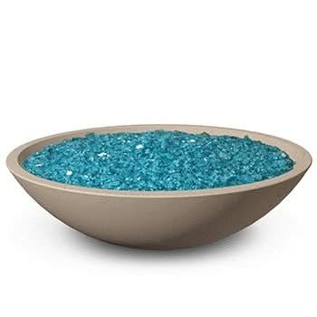 American Fyre Designs 32 Inch Marseille Round Fire Bowl, Black Lava, Propane Gas- 753-BA-11-M6PC