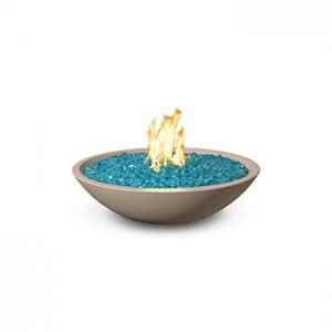 American Fyre Designs 24 Inch Marseille Round Fire Bowl, Cafe Blanco, Propane Gas- 755-CB-11-M2PC
