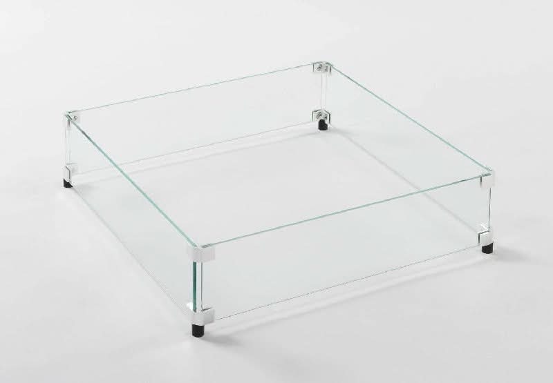 American Fyre Designs Square Glass Wind Guard for Firetable- 8202-WG