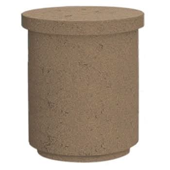 American Fyre Designs 17 Inch Contempo Tank and End Table, Black Lava- 8510-BA