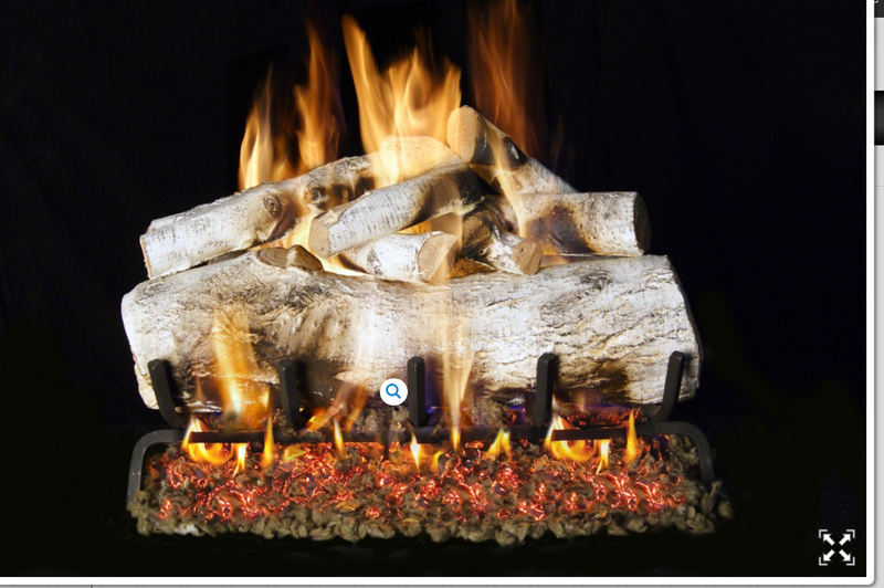 Peterson Gas Logs - MOUNTAIN BIRCH 30" EIGHT LOGS SET - MBW30