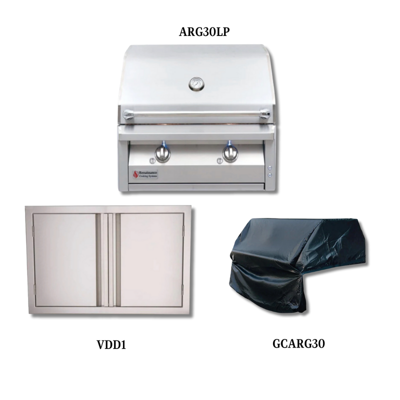 RCS ARG30 LP with Stainless Double Door and Cover - ARG30 LP-PCKG1