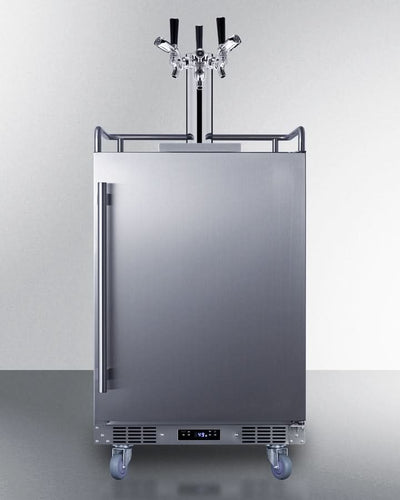 Summit 24 Wide Built-In Outdoor Commercial Beer Kegerator - BC74OSCOMTRIPLE