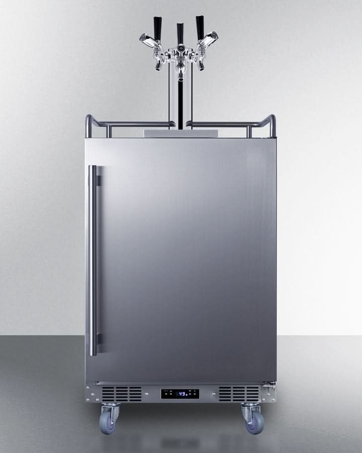 Summit 24 Wide Built-In Outdoor Commercial Beer Kegerator - BC74OSCOMTRIPLE