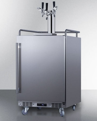 Summit 24 Wide Built-In Outdoor Commercial Beer Kegerator - BC74OSCOMTRIPLE