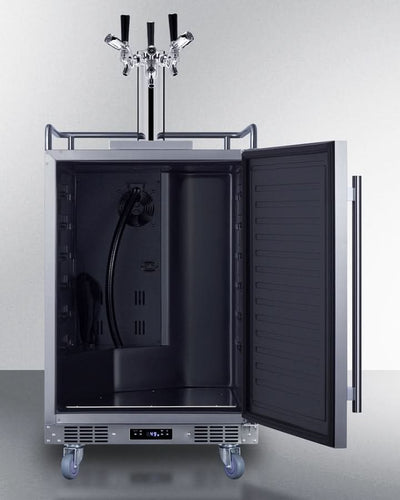 Summit 24 Wide Built-In Outdoor Commercial Beer Kegerator - BC74OSCOMTRIPLE