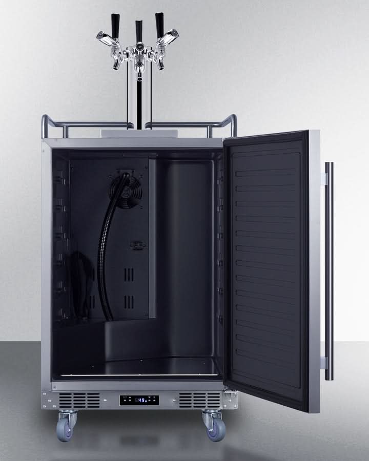 Summit 24 Wide Built-In Outdoor Commercial Beer Kegerator - BC74OSCOMTRIPLE