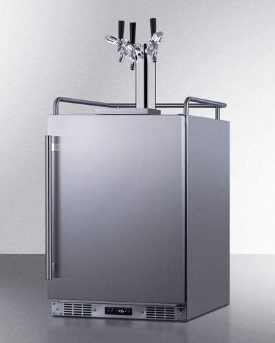 Summit 24 Wide Built-In Outdoor Commercial Beer Kegerator - BC74OSCOMTRIPLE