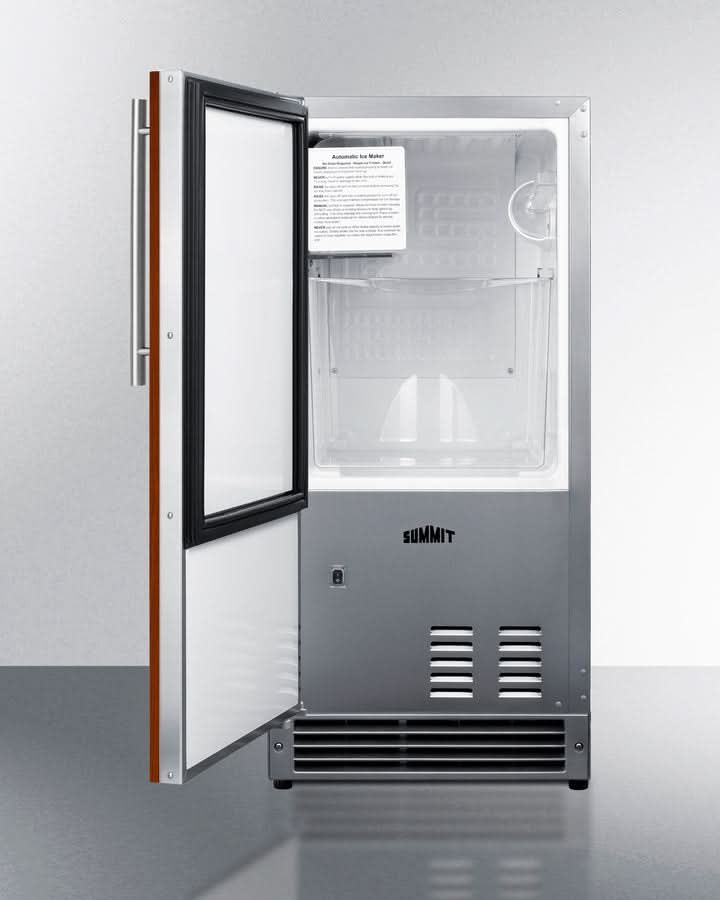 Summit 15 Wide 25 lb. Drain-Free Icemaker, ADA Compliant (Panel Not Included) Left Handle Door - BIM26H32IFLHD