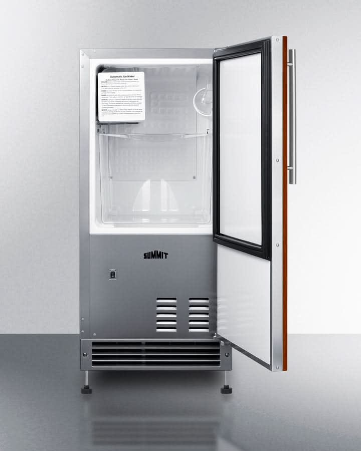 Summit 15 Wide 25 lb. Drain-Free Icemaker (Panel Not Included) - BIM26H34IF
