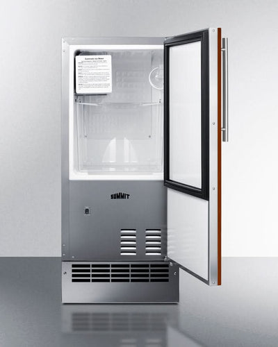 Summit 15 Wide 25 lb. Drain-Free Icemaker (Panel Not Included) - BIM26H34IF
