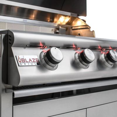 Blaze Outdoor Basic Package LTE 40-inch 5 Burner Grill with Stainless Steel Access door and double side burner NG