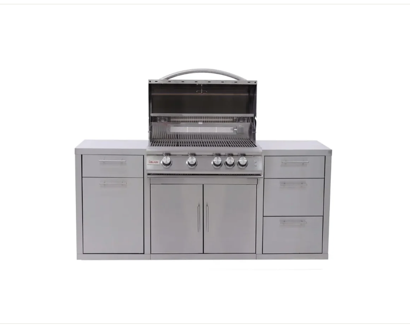 Blaze Stainless Steel Island with Blaze Premium LTE in Liquid Propane Gas - BLZ-4LTE2-LP + BLZ-SS-ISLAND