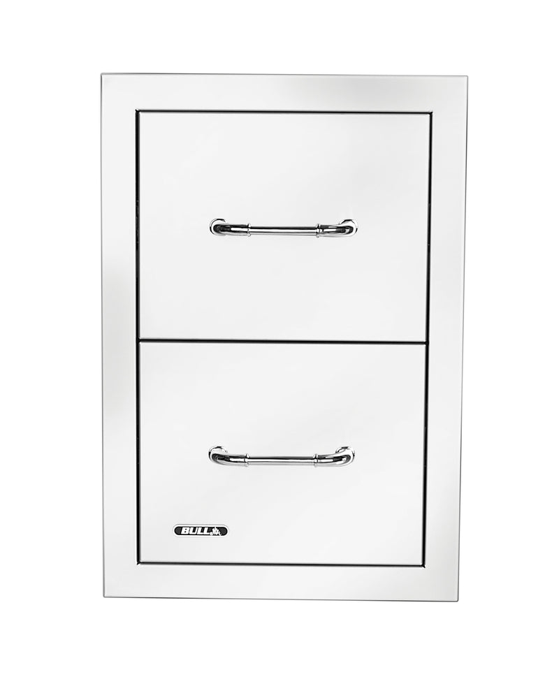 Bull Stainless Steel Double Drawer w/ Reveal - 56990 (Old Sku 56985)