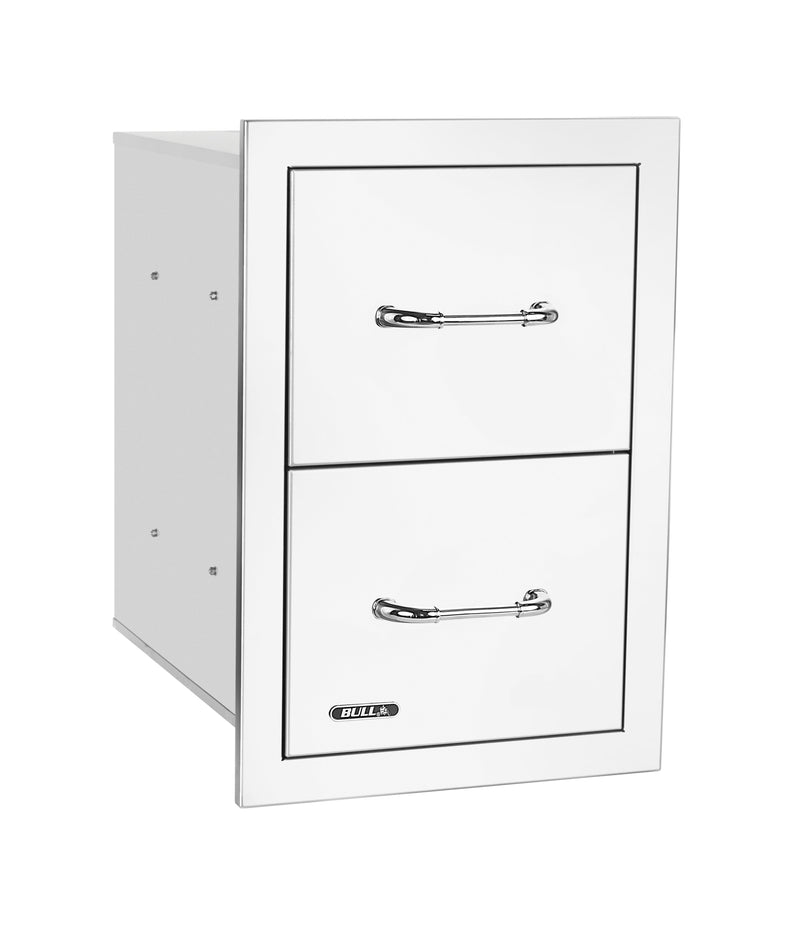 Bull Stainless Steel Double Drawer w/ Reveal - 56990 (Old Sku 56985)