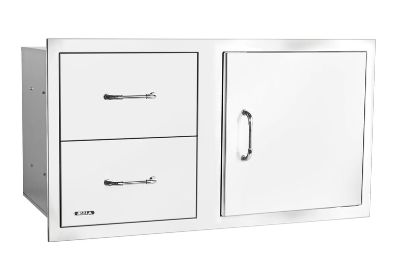 Bull 30" S/S Single Storage Door w/ 2 Drawer Combo w/ Reveal - 25890 (Old Sku 25876)