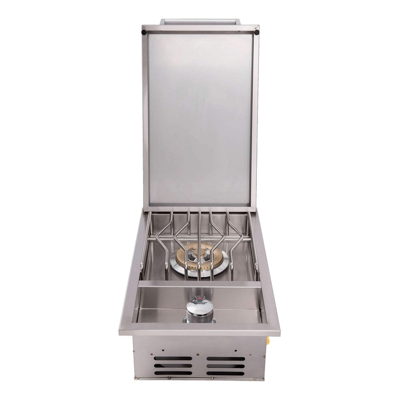 Bonfire Whistler - 28-Inch 3-Burner Built-In LP Grill with Side Burner Door/Drawer Combo and Smoker Box - PCKG2CBB3-LP-DDSMKBX