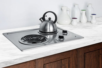 Summit 21 Wide 115V 2-Burner Coil Cooktop - CR2B122