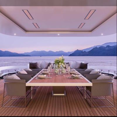 Bromic Heating Platinum Smart-Heat Marine Grade 53-Inch 4500W Dual Element 240V Electric Infrared Heater - White - BH3622003