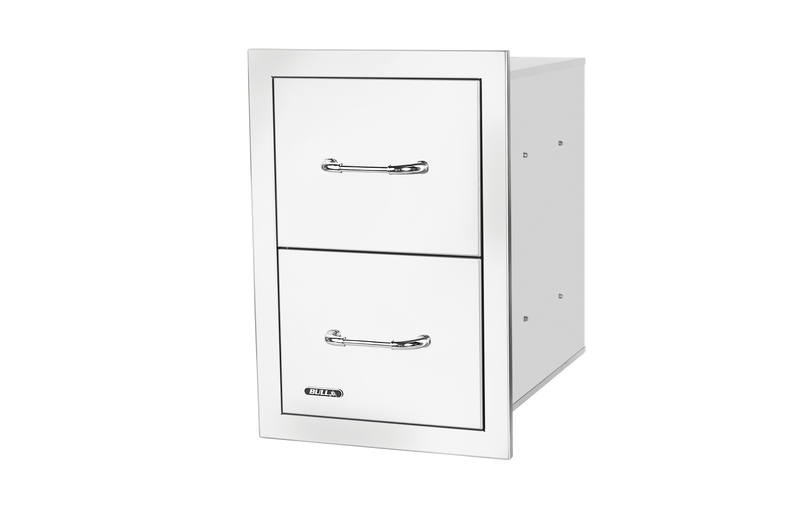 Bull Stainless Steel Double Drawer w/ Reveal - 56990 (Old Sku 56985)