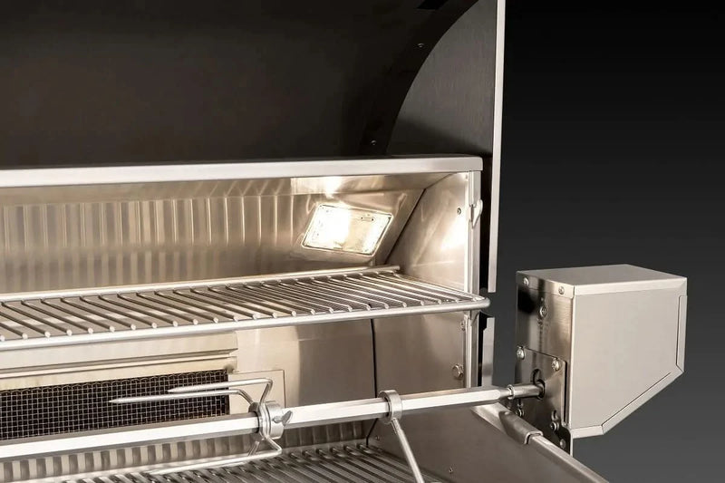 Fire Magic Echelon Diamond E660i 30-Inch Propane Gas Built-In Grill with Backburner, Rotisserie Kit and Analog Thermometer - E660I-8EAP