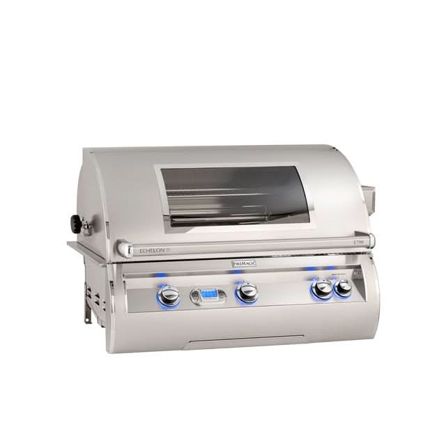 Fire Magic Echelon Diamond E790I - 36-Inch 3-Burner Built-In Grill with Magic View Window, Rotisserie and Digital Thermometer - Natural Gas - E790I-8E1N-W