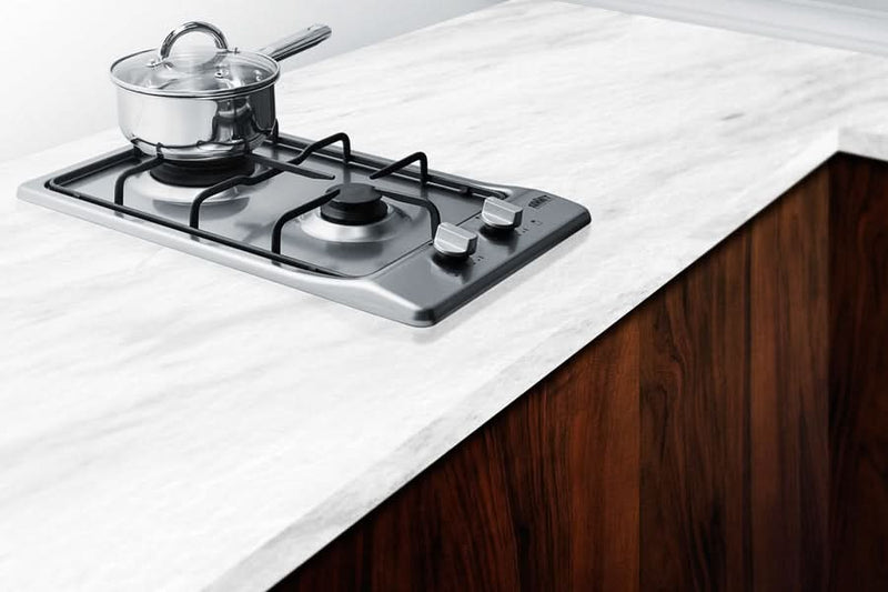 Summit 12 Wide 2 Burner Gas Cooktop Stainless Steel - GC22SS
