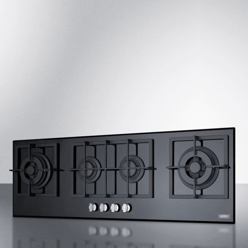 Summit 44 Wide 4 Burner Gas Cooktop Black - GC443BGL