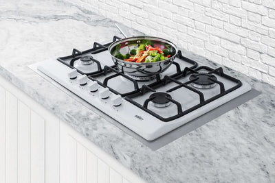 Summit 30 Wide 5 Burner Gas Cooktop White - GC5271WTK30