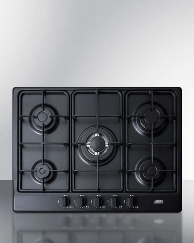 Summit 27 Wide 5 Burner Gas Cooktop Black - GC5272B